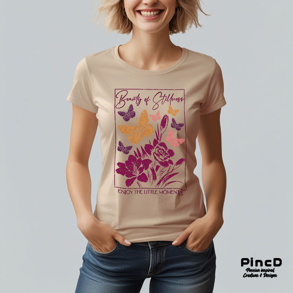 Schmetterling T-Shirt Damen - Beauty of Stillness