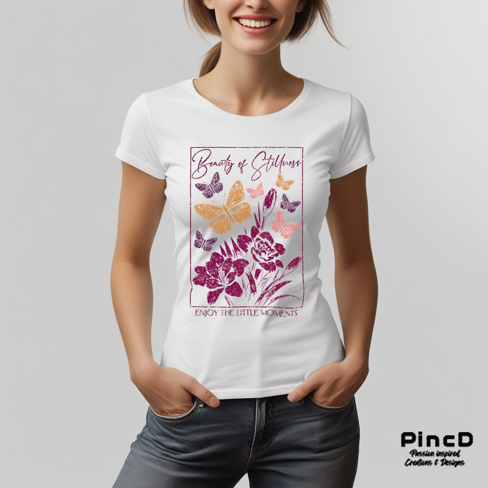 Schmetterling T-Shirt Damen - Beauty of Stillness