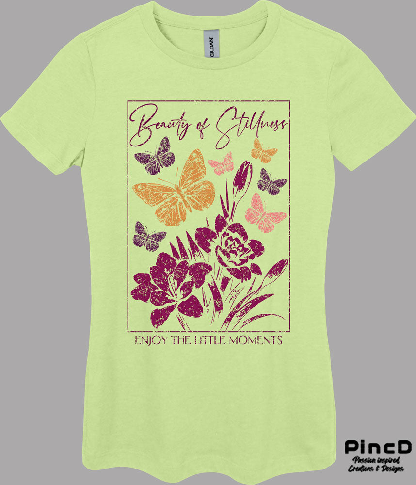 Schmetterling T-Shirt Damen - Beauty of Stillness