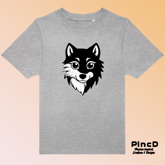Kinder T-Shirt – Süßes Wolfsmotiv