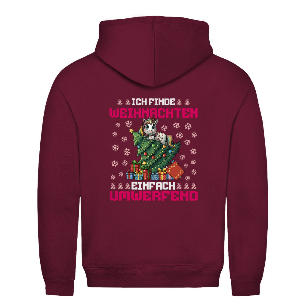 Einhorn Hoodie Damen – „Ich finde Weihnachten einfach umwerfend“