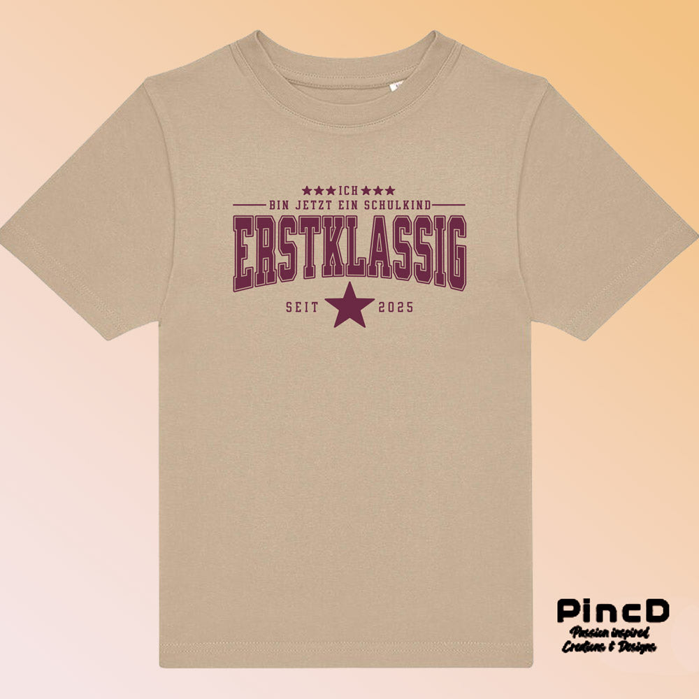Kinder T-Shirt Einschulung „Erstklassig“ – Perfektes Geschenk für den 1. Schultag