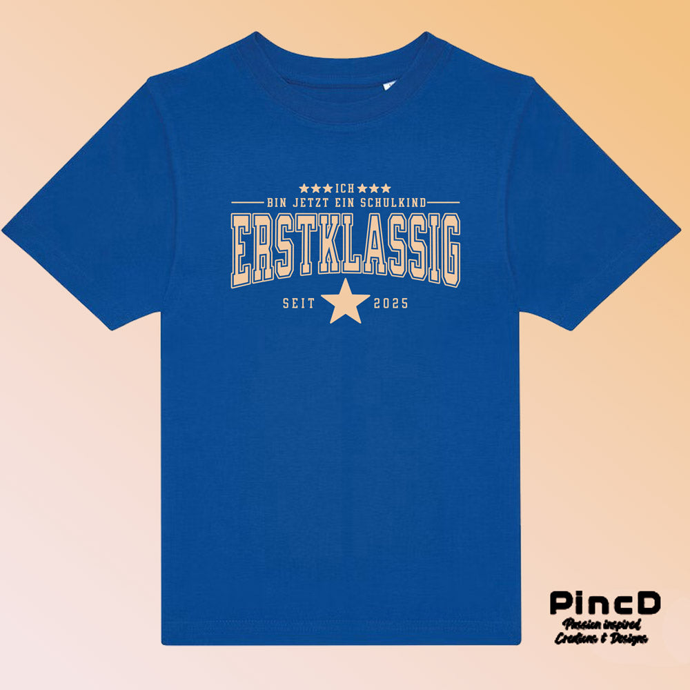 Kinder T-Shirt Einschulung „Erstklassig“ – Perfektes Geschenk für den 1. Schultag