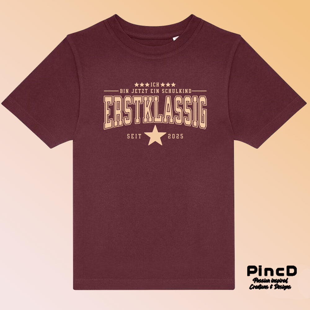 Kinder T-Shirt Einschulung „Erstklassig“ – Perfektes Geschenk für den 1. Schultag
