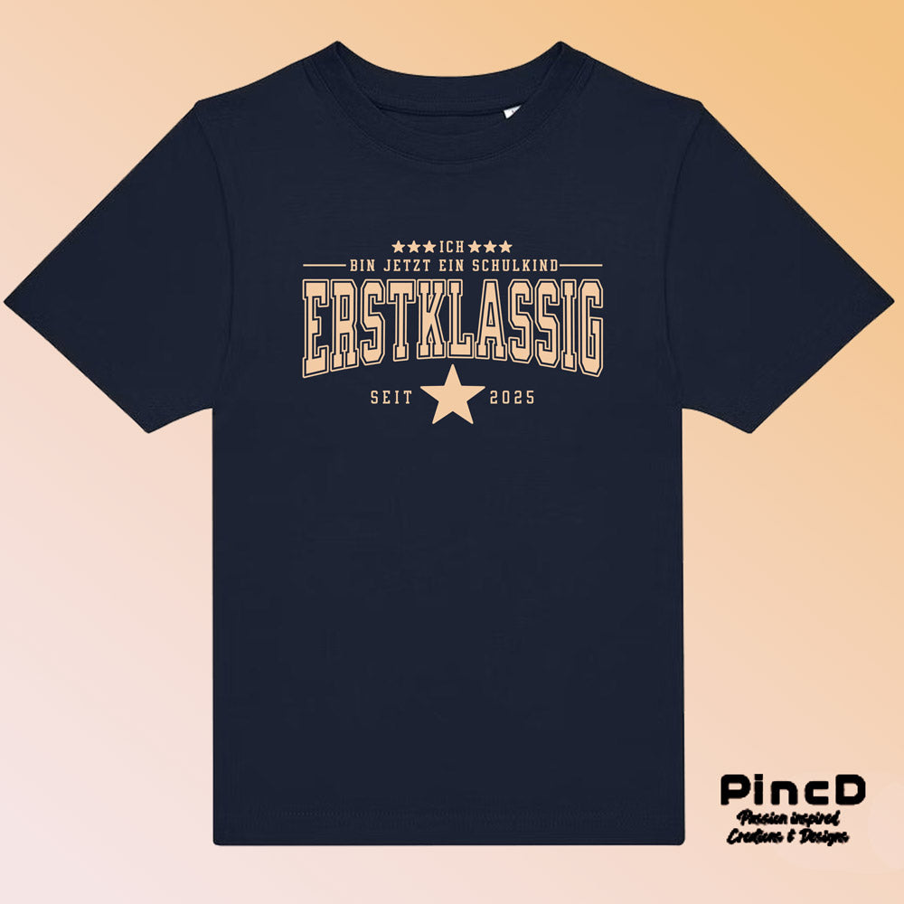 Kinder T-Shirt Einschulung „Erstklassig“ – Perfektes Geschenk für den 1. Schultag