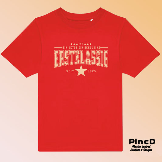 Kinder T-Shirt Einschulung „Erstklassig“ – Perfektes Geschenk für den 1. Schultag