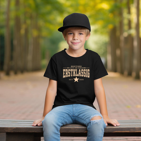 Kinder T-Shirt Einschulung-Erstklassig- Perfektes Geschenk für den 1. Schultag