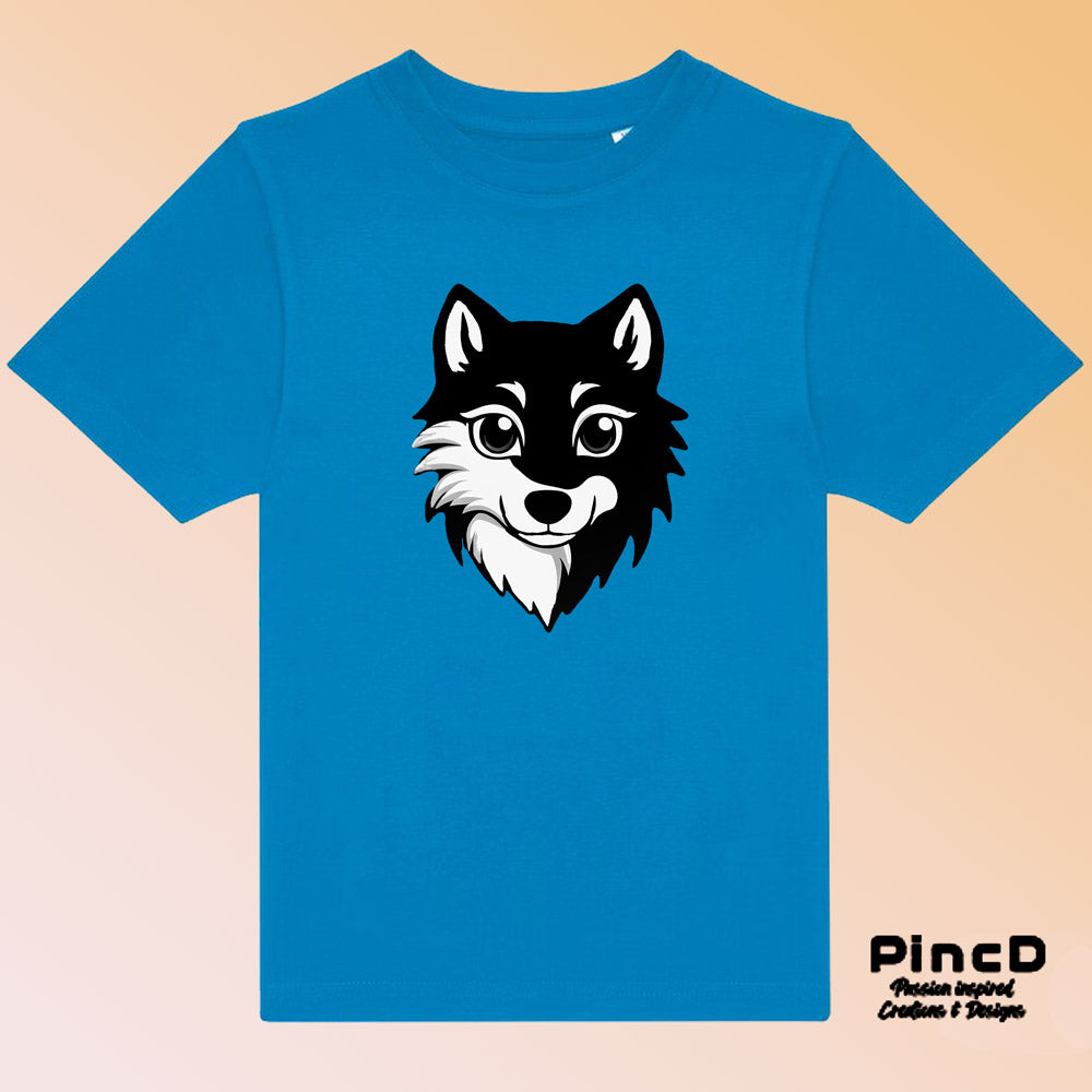 Kinder T-Shirt – Süßes Wolfsmotiv