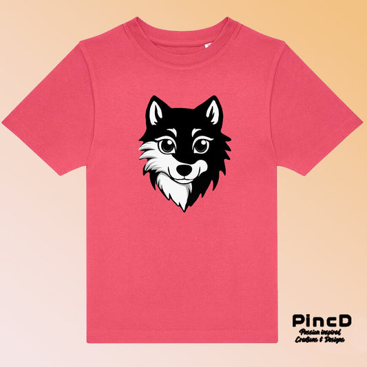 Kinder T-Shirt mit süßem Wolfsmotiv