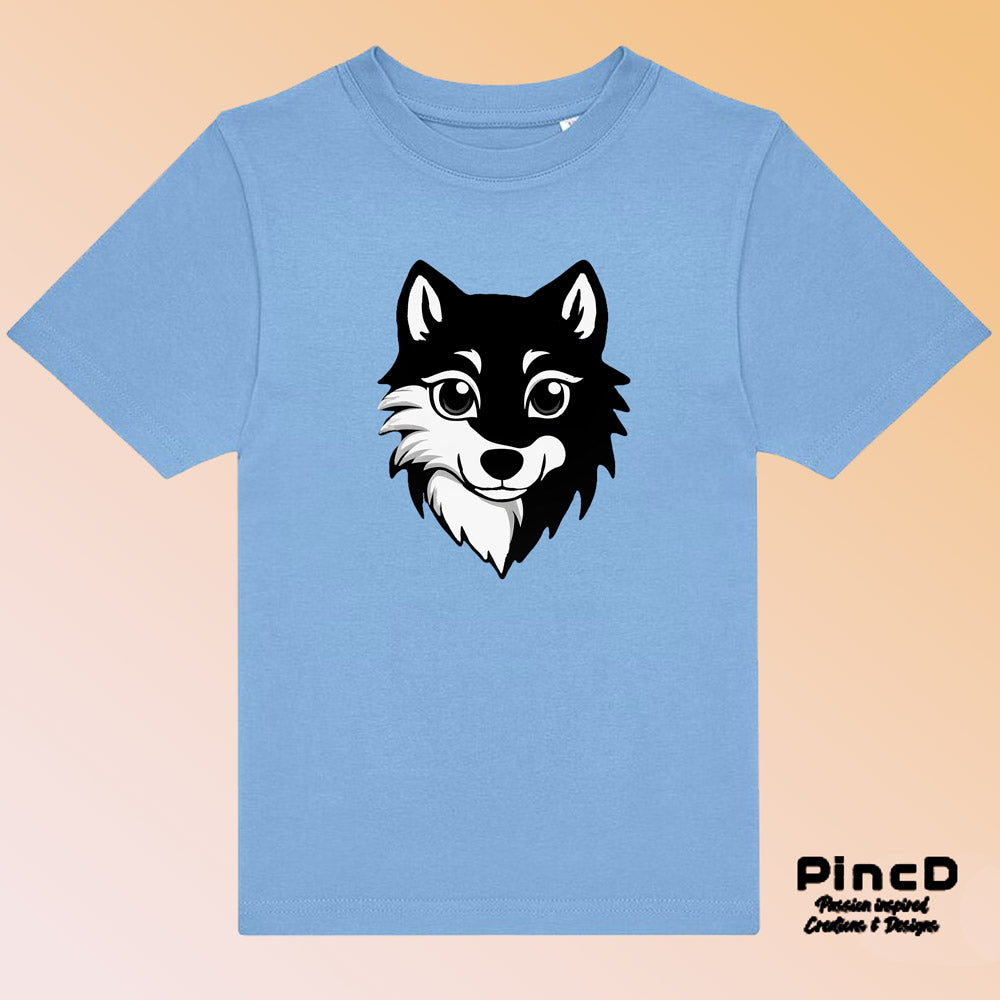 Kinder T-Shirt – Süßes Wolfsmotiv