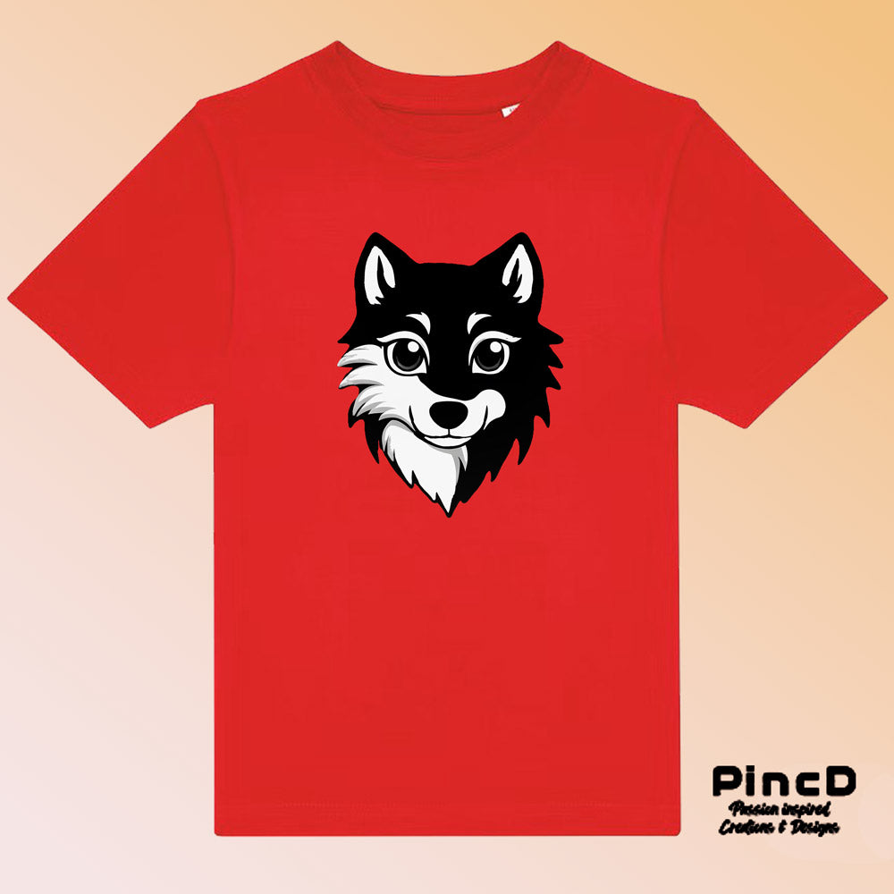 Kinder T-Shirt – Süßes Wolfsmotiv