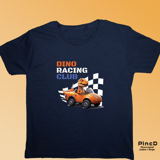 Dino T-Shirt Kinder mit Motiv -Dino Racing Club