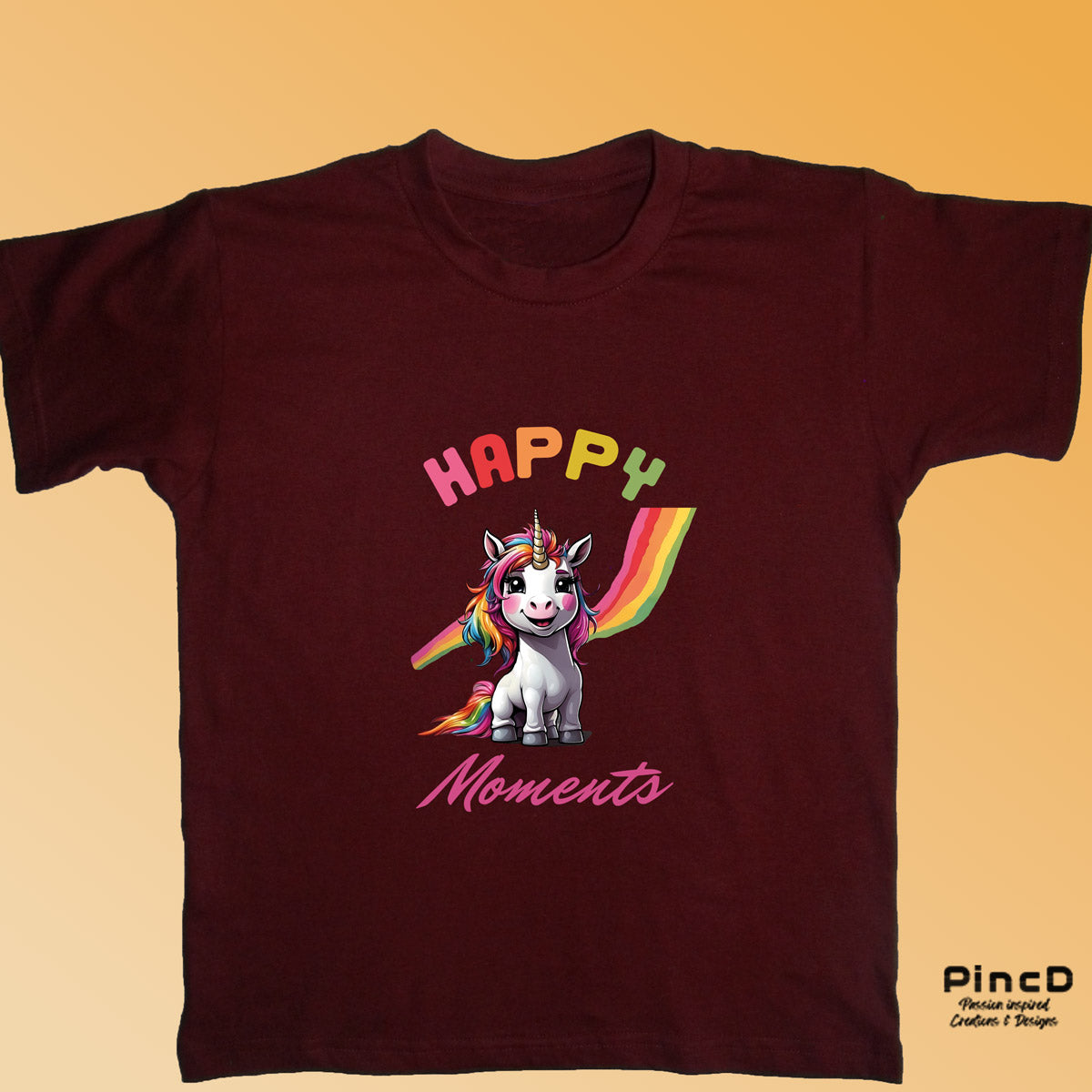 Einhorn T-Shirt Kinder mit Motiv Happy Moments