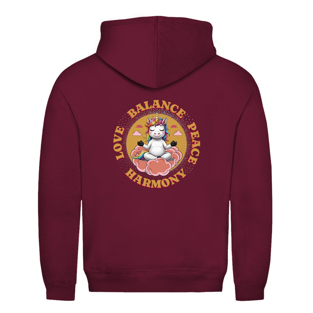 Einhorn Hoodie – Love-Balance-Peace-Harmony