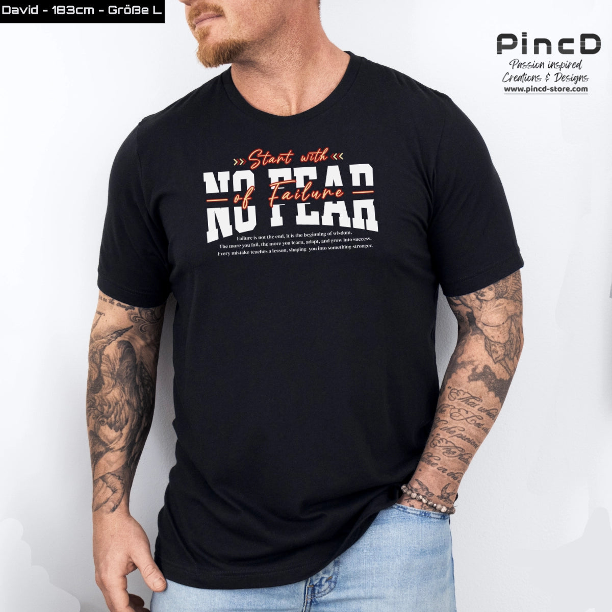 Streetware-T-Shirt mit Motiv Start No Fear of Failure-New