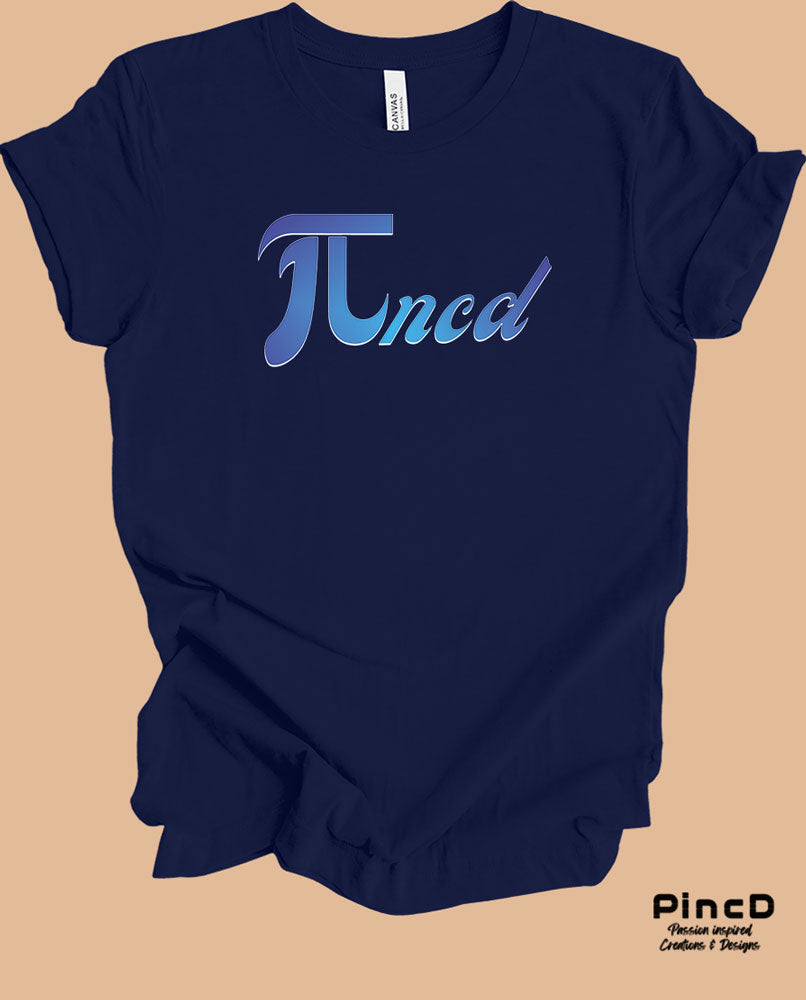 Pi T-Shirt mit Schriftzug PincD Blue