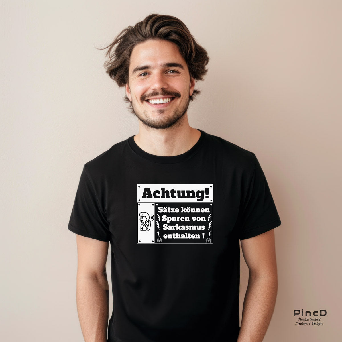 T-Shirt Sarkasmus – Achtung! Sätze können Spuren von Sarkasmus enthalten!