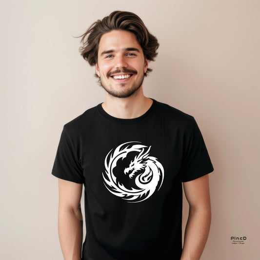 Drachen T-Shirt mit Motiv “White Dragon“